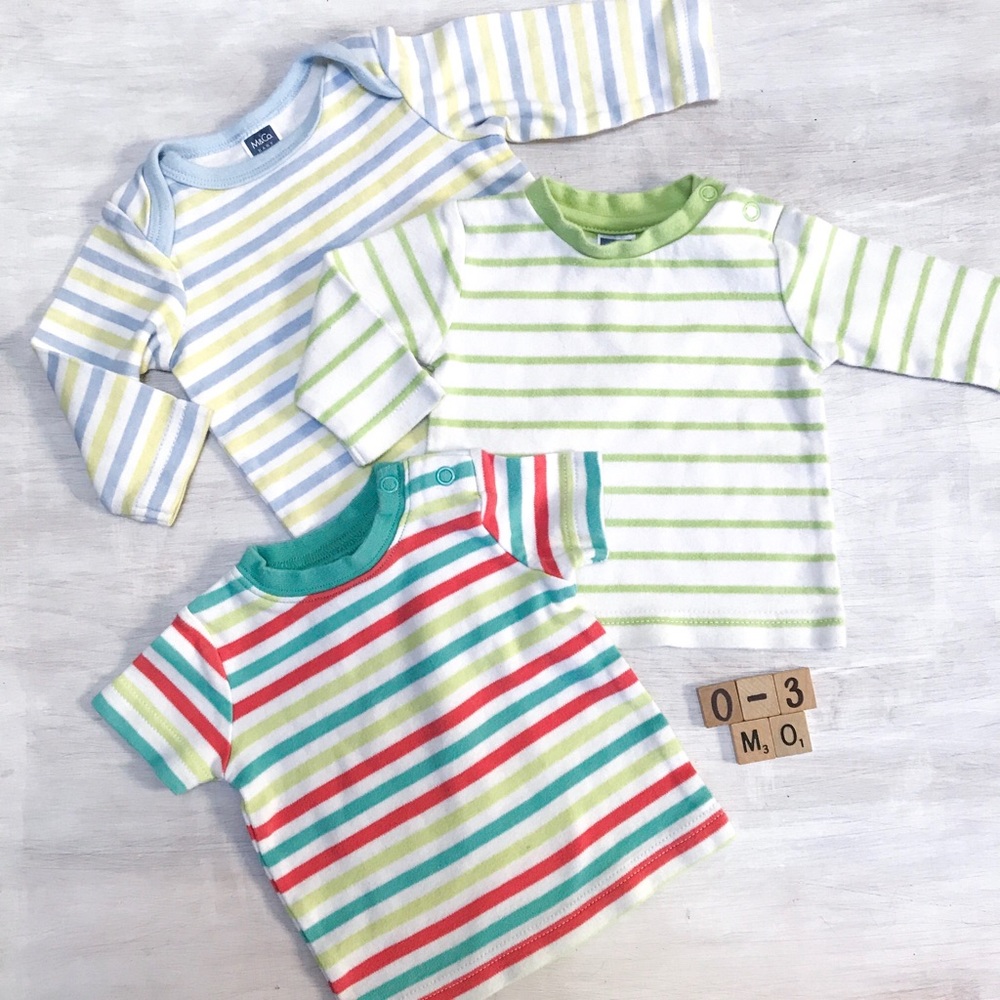 Spring Striped Shirt Bundle | 0-3 Mo